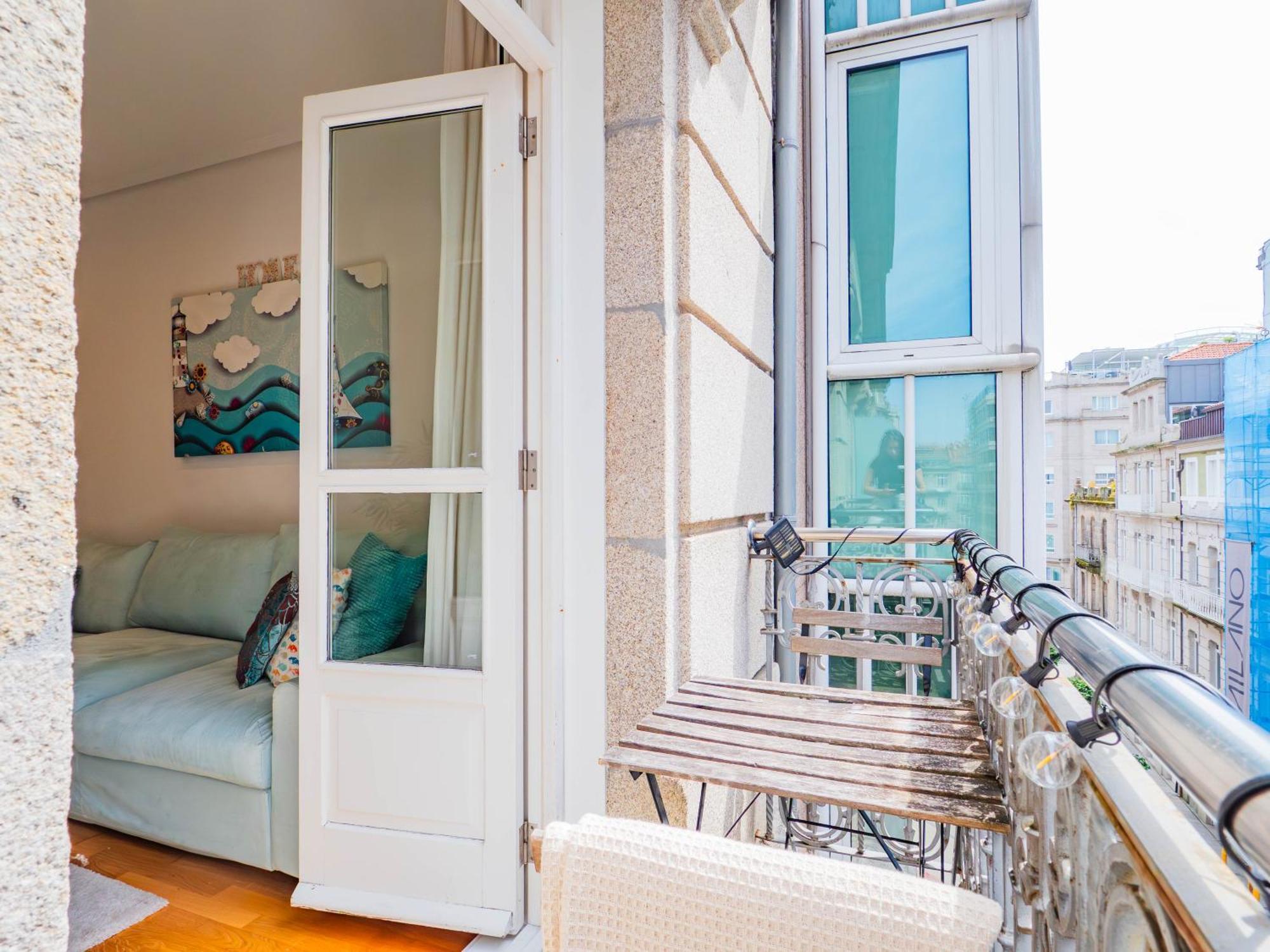 Luxury Centro De Vigo Balcony Apartment Ngoại thất bức ảnh